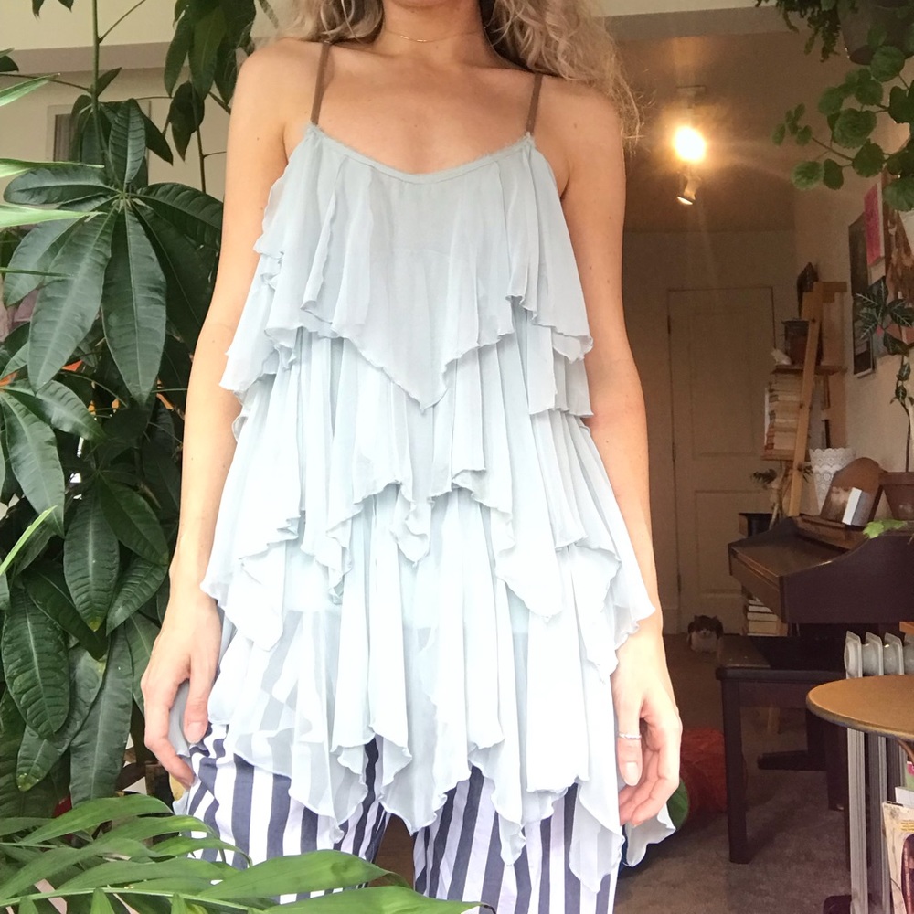 Tiered ruffle top